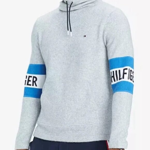 Grey Wool Blend Logo Turtleneck Oversized Sweater size small - Picture 1 of 5